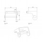 Decor Walther Stone TPH4 Держатель туалетной бумаги, подвесной, цвет: белый / сталь матовая