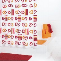 Штора для ванных комнат Lovely красный 180*200 42360