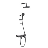 Душевая система с изливом Lemark Tropic LM7012BL черная