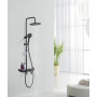 Душевая система с изливом Lemark Tropic LM7012BL черная