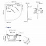 Душевой поддон четверть круга Wasserkraft Main 41T01 (90х90)