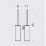Ершик для унитаза подвесной ABS-пластик Colombo Design LOOK B1627