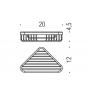 Colombo Basic Угловая металлическая полочка 20.5x12x4.5см, цвет: чёрный матовый