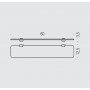 Полка стеклянная 60 см Colombo Design PLUS W4916.HPS1 сталь
