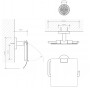 Decor Walther Basic TPH4 Держатель туалетной бумаги, подвесной, цвет: черный матовый