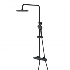 Душевая система с термостатом Lemark Bronx LM3770BL черная