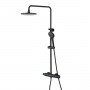 Душевая система с термостатом Lemark Bronx LM3770BL черная