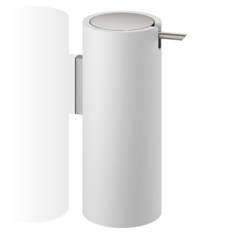 Дозатор для жидкого мыла подвесной белый-матовая сталь Decor Walther Stone 0972255