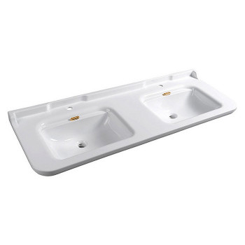 Раковина подвесная двойная на 150 см Kerasan Waldorf 4143K1+811391oro