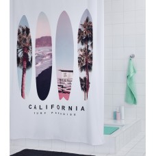 Штора для ванных комнат California цветной 180*200 4205300