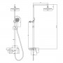 Душевая система с изливом Lemark Bronx LM3762BL черная