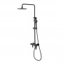 Душевая система с изливом Lemark Bronx LM3762BL черная