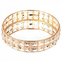 Подставка для предметов 35 см Kassatex Crystal Gold CRY-R3TR-GD