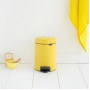 Мусорное ведро с педалью Brabantia NewIcon желтое 113123 (3л)