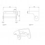 Decor Walther Black Stone TPH4 Держатель туалетной бумаги, подвесной, цвет: черный матовый / хром