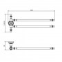 Полотенцедержатель двойной поворотный Camelos Rychmond Chrome H1606