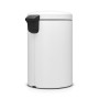 Мусорное ведро с педалью Brabantia NewIcon минерально-белое 114168 (20л)