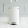 Мусорное ведро с педалью Brabantia NewIcon минерально-белое 114168 (20л)