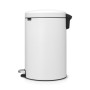 Мусорное ведро с педалью Brabantia NewIcon минерально-белое 114168 (20л)