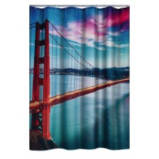 Штора для ванных комнат Golden Gate Bridge цветной 180*200 42123000