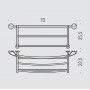 Полка для полотенец Colombo Design Melo B1287