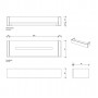 Decor Walther Brick DA30 Душевая полка 30x9см, акриловое белое стекло, подвесная, цвет: хром
