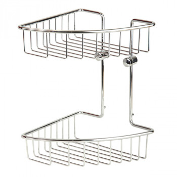 Полка-решетка двойная угловая Veragio Basket Cromo VR.GFT-9034.CR