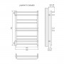 Полотенцесушитель электрический Lemark Linara LM04810E П10 500x800, левый/правый