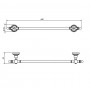 Полотенцедержатель 40 см Camelos Rychmond Chrome H1607-4