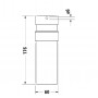 Дозатор для жидкого мыла подвесной Duravit Starck T 0099351000 хром