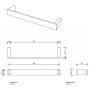 Decor Walther Contract Полотенцедержатель 30 см, цвет: черный матовый