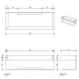 Decor Walther Contract Полочка для душа 30х9.5х8 см, цвет: полированная сталь