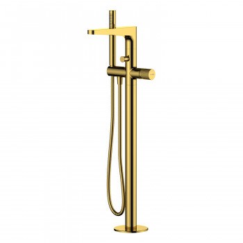 Напольный смеситель для ванны Wasserkraft Sauer 7121 золото