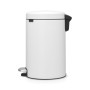 Мусорное ведро с педалью Brabantia NewIcon минерально-белое 113789 (12л)