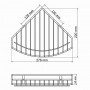 Полка-решетка угловая Wasserkraft K-1211