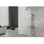 Душевая система с термостатом и изливом Lemark Bronx LM3772GM графит