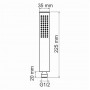 Лейка душевая 1-функциональная Wasserkraft A209 черный глянец