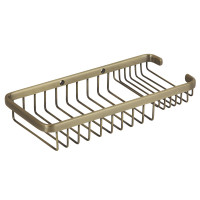 Полка-решетка прямоугольная с мыльницей Veragio Basket Bronzo VR.GFT-9054.BR бронза