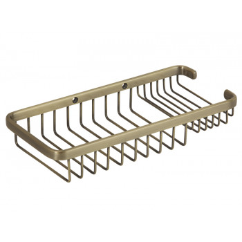 Полка-решетка прямоугольная с мыльницей Veragio Basket Bronzo VR.GFT-9054.BR бронза