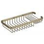 Полка-решетка прямоугольная с мыльницей Veragio Basket Bronzo VR.GFT-9054.BR бронза