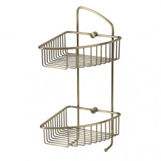 Полка-решетка двойная угловая Veragio Basket Bronzo VR.GFT-9037.BR бронза
