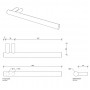 Decor Walther Bar HTH Полотенцедержатель 25см,  подвесной, цвет: хром