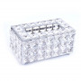 Бокс для салфеток Kassatex Crystal Silver CRL-TH-SLV