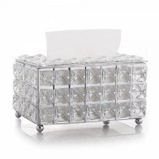 Бокс для салфеток Kassatex Crystal Silver CRL-TH-SLV