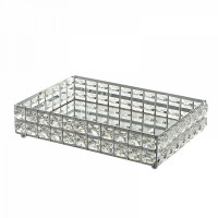 Подставка для предметов 30 см Kassatex Crystal Silver CRY-TRS-SLV