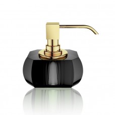 Дозатор для мыла, настольный, хрустальное стекло, цвет: антрацит / золото Decor Walther Kristall SSP 0924494