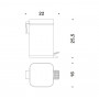 Мусорное ведро с педалью Colombo Design Black&White B9210.CR (3л)