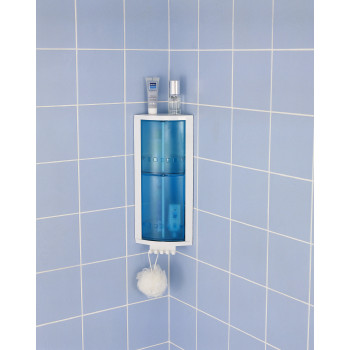 Шкафчик угловой пластиковый Primanova M-S03-3 голубой
