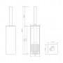 Decor Walther Cube DW 371 Туалетный ершик, напольный, цвет: золото