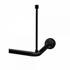 Карниз для ванной угловой с подвесом 170х80 Grekon 1270-170/21BLK черный
